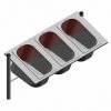 Besteckaufsatz mit 3 Behälter 1/4 Gn-150 mm
